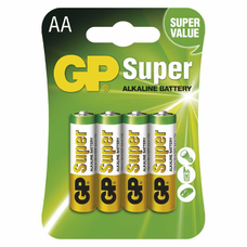 EMOS - GP alkalická batéria SUPER AA (LR6) 4BL
