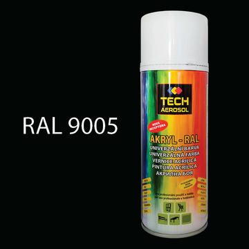 TM - TECH sprej RAL 9005, 400ml, čierna lesk
