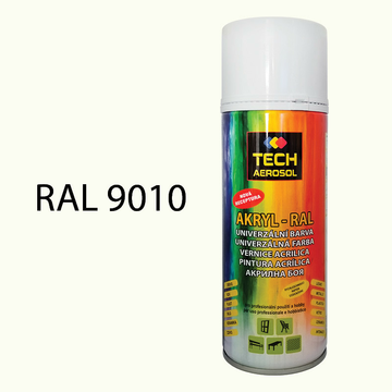 TM - TECH sprej RAL 9010, 400ml, biela matná