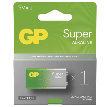 EMOS - Alkalická batéria GP Super 6LR61 (9V) 1 ks