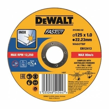 DEWALT - Kotuč rezný na nerez 125x1,0 mm Typ1 - DT43902