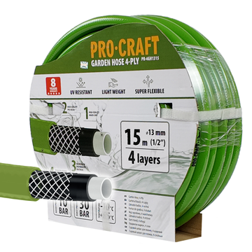 PROCRAFT Záhradná hadica 4xvrstva  1/2&quot; 15m