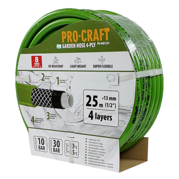 PROCRAFT Záhradná hadica 4xvrstva  1/2&quot; 25m