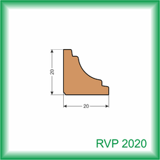Drevená vnútroná rohová lišta RVP 2020, 2m