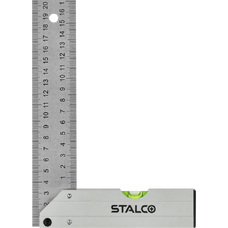 STALCO-Uholník a s libelou z nehrdzavejúcej ocele 200mm