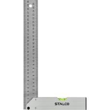 STALCO-Uholník a s libelou z nehrdzavejúcej ocele 300mm