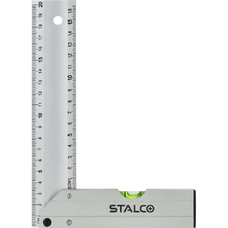 STALCO-Uholník hliníkový s vodováhou 200mm, STALCO