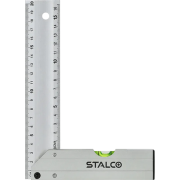 STALCO-Uholník hliníkový s vodováhou 200mm, STALCO