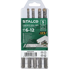 STALCO-Vrtáky do betónu SX5 SDS-PLUS - 6,0 - 12,0 mm , 5 kusov