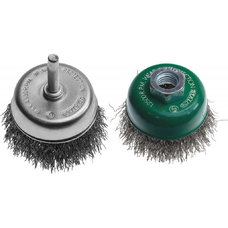 STALCO-Drôtená kefa čelná - O80 mm ; stopka O6 mm