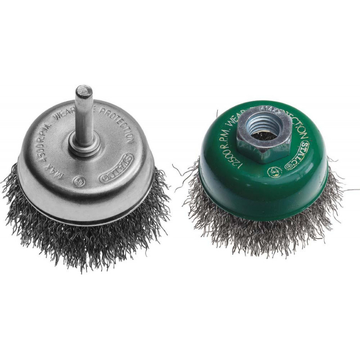 STALCO-Drôtená kefa čelná - O80 mm ; stopka O6 mm