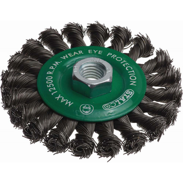 STALCO-Drôtená kefa kotúčová - O100 mm ; závit M14