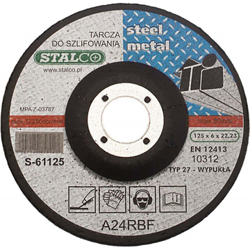 STALCO-Brúsny kotúč na kovu - O230 x 6,0 x 22,23 mm