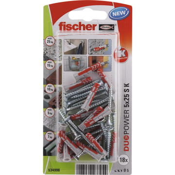 FISCHER - DUOPOWER 5X25 S K NV blister
