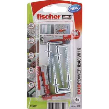 FISCHER - DUOPOWER 8X40 WH K NV blister