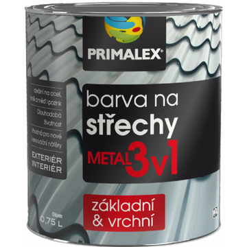 PPG Farba Primalex Metal 3v1 červeno-hnedá 0,75l