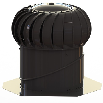 ALFA - BIB 12c čierna ventilačná turbína RAL 9005