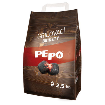 Brikety PE-PO®, 2.5 kg, drevené, na grilovanie
