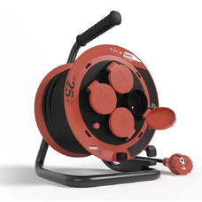 EMOS- Vonkajší predlžovací kábel na bubne 25 m / 4 zásuvky / guma / 230 V / 1,0