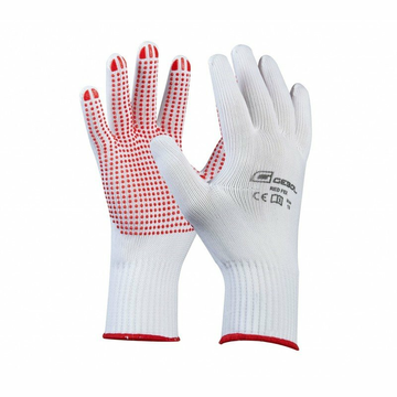 GEBOL Rukavice pletené s nopkami č.8 RED FEX