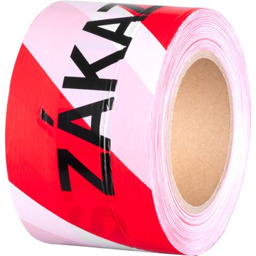 Páska Strend Pro, 80 mm, L-250 m, výstražná, červená/biela &quot;ZÁKAZ VSTUPU&quot;