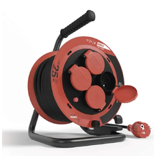 EMOS- Vonkajší predlžovací kábel na bubne 25 m / 4 zásuvky / guma / 230 V / 1,0