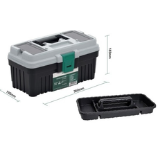 STALCO-Plastová skrinka na náradie - 360 x 195 x 183 mm ; 14" ; plast