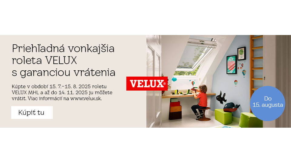 Horúčavy v podkroví? Riešenie, ktoré skutočne funguje – vyskúšajte priehľadnú vonkajšiu roletu VELUX s garanciou vrátenia peňazí!