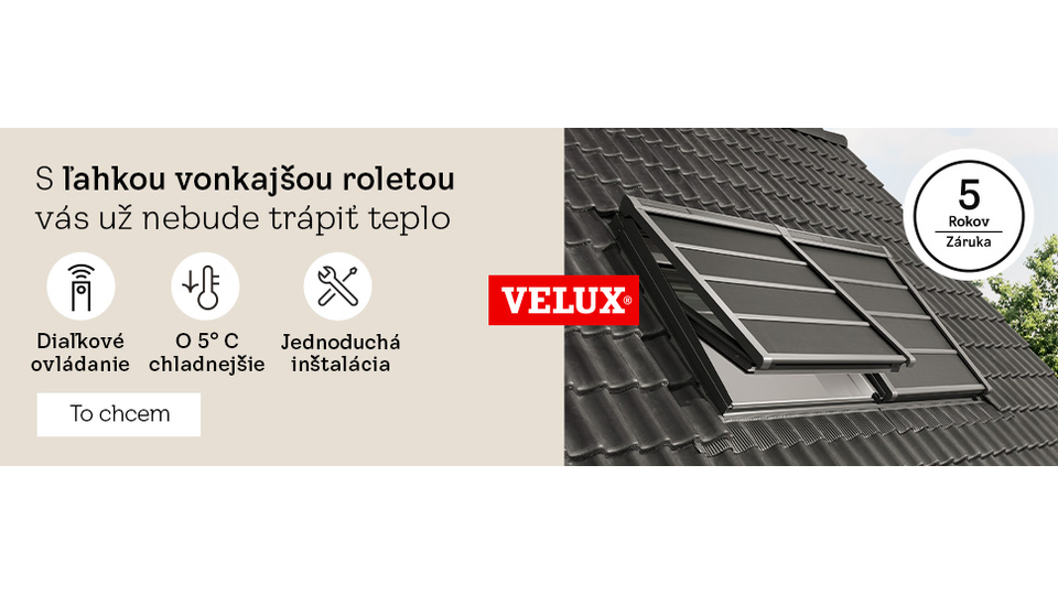 VELUX vonkajšie rolety: Príjemný chládok, efektívne zatemnenie a nulová spotreba energie